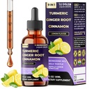 9in1 Liquid Turmeric Curcumin Supplement with Ginger, Ceylon Cinnamon, Berberine HCl, Milk Thistle, Apple Cider Vinegar, Rosemary, Holy Basil & Black Pepper - 30ml 1Fl Oz