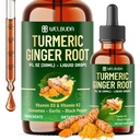 7in1 Liquid Turmeric Curcumin with Vitamin D3, Vitamin K2, Ginger, Ceylon Cinnamon, Garlic, Black Pepper - Drops Extract - 2 Month Supply