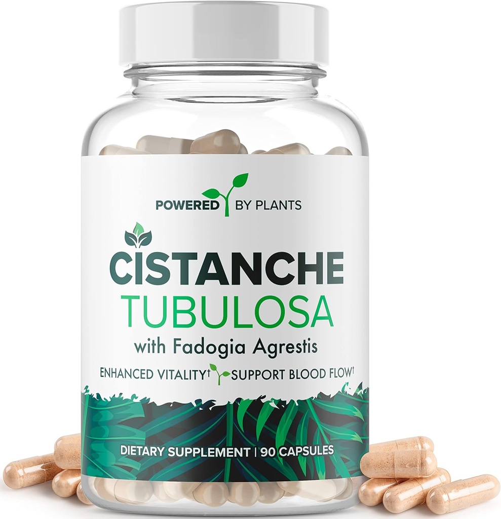 Cistanche Tubulosa med Fadogia Agrestis - fremmer Vitality - Naturlige kosttilskud til mænd og kvinder med Bioperine af drevet X Planter, 90 Servering