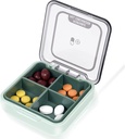 Daily Pill Organizer Vitamin Planner Portable Medicine Box, Rejse Compartments Pill Organizer Box, Fugt Bevis Lille Pill sag for Pocket Purse Daily Pill Holder Container for Medicine Vitamin