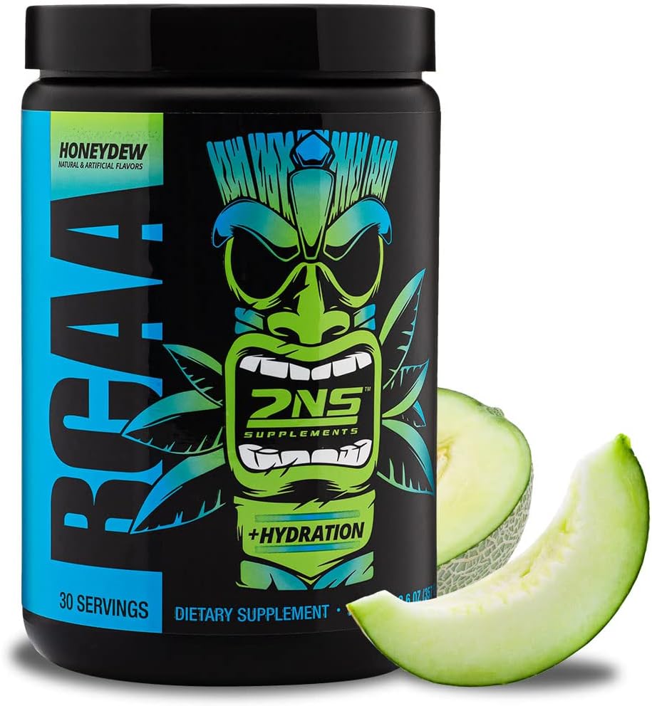 2. Nature Supplements - BCAA Honeydew, 30 Servering, 12,6 Oz - 9 G forgrenet kæde Aminosyrer - Understøtter muskelvækst, Inddrivelse & Endurance - Repromises Electrolytes - Ingen sukkerarter eller farver tilføjet