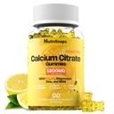 Sugar Free Calcium Citrate Gummies 1200mg med vitamin D3 K2, Magnesium, Zink, MSM for mænd og kvinder, Ben, muskel, immunstøtte, Ultimate Absorption Calcium Supplement, Vegan, 60 Greve