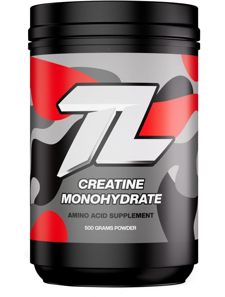 Treigning Lab Creatine Monohydrate Micronized Powder 500g, Muscle Building Supplement for Strength, Recovery & Performance, Unflavored, 5g per Serving, 100 Servings