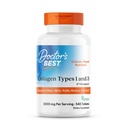 Doctor's Best Collagen Peptides Types 1 and 3 - Collagen Supplement for Women & Men, 30mg Vitamin C & 3g Protein per 3-Tablet Serving, Supports Hair, Skin, Nails, & Bones, Non GMO- 540 Tablets