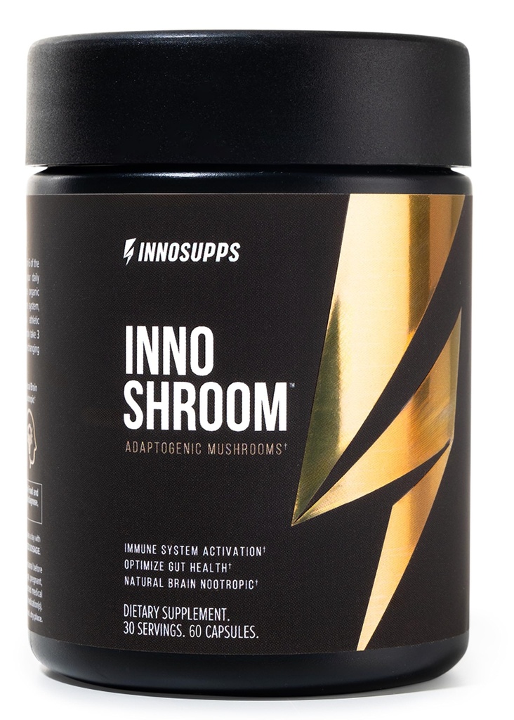 InnoSupps Inno Shroom Organic Mushroom Supplement, Immune & Brain Support, Energy & Focus 10 Mushroom Complex with Lion's Mane, Reishi, Cordyceps & Chaga, USA Made, Capsules (90 Count)