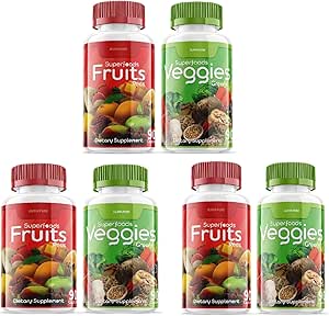 90 Kapsler Hver flaske 540 Kapsler superfødevarer Veggies Grønne og røde Frugter Triple Pack