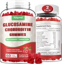 2 Pack Enhanced Glucosamin Chondroitin Gummies med MSM for voksne - Ekstra styrke fælles sundhed & fleksibilitet, antioxidant & immunforsvar supplement, 120 Tæl