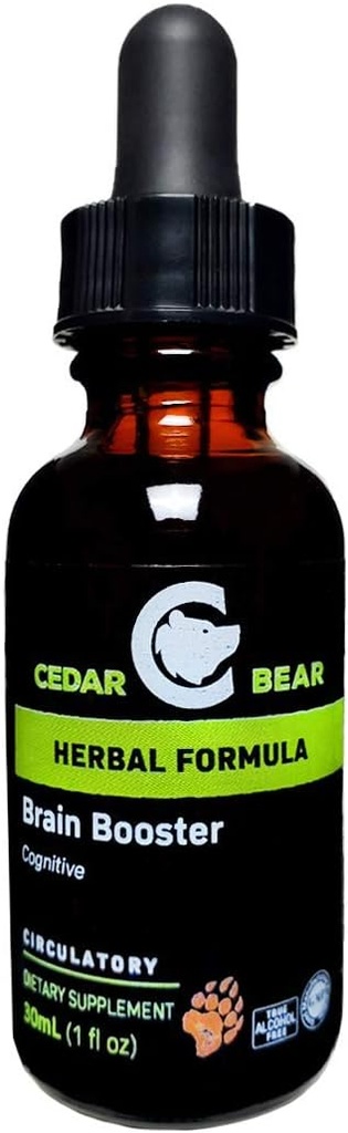 Cedar Bear Brain Booster en flydende urte supplement Det er en generel hukommelse og vitalitet støtte 1 Fl Oz