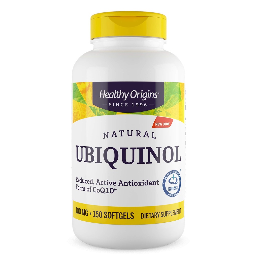 Healthy Origins Ubiquinol 100 mg, 150 Softgels - Featuring Kaneka QH Clinically Studied Active Form of CoQ10 - Supports Cardiovascular Function, Cellular Energy Production & Heart Health