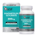Qunol Magnesium Glycinat 300mg, 100% Glycinat Chelated Magnesium Supplement, 150ct Tablets