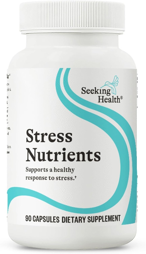 Søg Health Stress Nutrients, tidligere Adrenal Nutrients, Adrenal Support, Sund Cortisol forordning og Normal Stress Response Support (90 kapsler) *