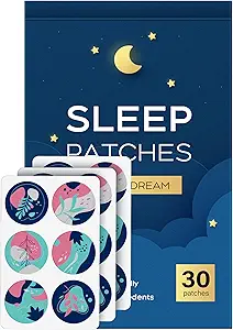 Soveplatter, 30 Pack opgraderede Deep Sleep Patches for voksne, Alle naturlige Deep Patch, Quick Active Ingredienser, for mænd og kvinder, Let at bruge, at sidste hele natten - blå - 23