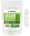 XPRS Nutra Størrelse 1 Tomme kapsler - 100 Grev Tomme Veganske kapsler - Vegetariske piller - DIY vegetabilsk kapsel Filling- Veggie Pill Caps for Do- It- Yourself Kosttilskud