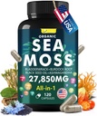 Sea Moss Capsule Complex med Sea Moss, Black Seed Oil, Aşhwagandha, Ginger & Vitaminer C, D3-120 Kapsler, Superfood Kosttilskud - Advanced Seamoss Pills, Wild Sea Moss Pills, Lavet i USA