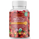 Plant.O Organic Probiotic Gummies for Women, Mænd & Kids [5 Millioner CFUs USDA Certified] Hjælp Support Fordøjelse, Bloating, Forstoppelse & immunsystem, Jordbær Flavor, 30 Chewable Probiotika