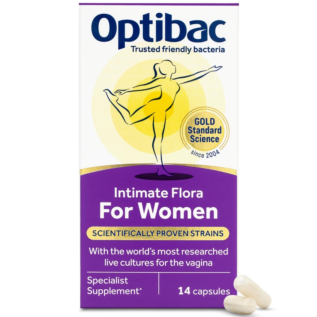 OptiBac for Women | Daily Oral 2.3 Billion Friendly Bacteria Natural Female Supplement for the Intimate Area | Lactobacillus Rhamnosus & Lactobacillus Reuteri | One-Two Week Supply | 14 Capsules