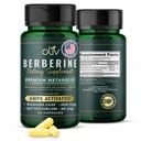 oliv Pure Berberine supplement kapsler - Berberine HCI 1000mg - Natural Metabolic Support med 200mg Bitter Melon Fruit Extract og 50mg Banaba Leaf - 2 Veggie kapsler Daily (30 Servere)