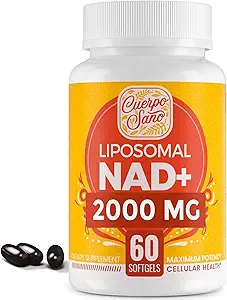 2000 MG NAD Supplement, Liposomal NAD + med høj absorption, mere effektiv end Nicotinamid Riboside, Pure & Plus Boosting Supplement, Aging Defense, Metabolisme & Cellular, 240 bløddele