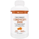 ML Naturals Triple Strength Cordyceps 3000mg (per Serving) - 240 Vegetable Capsules - Healthy Immune Support - Non-GMO