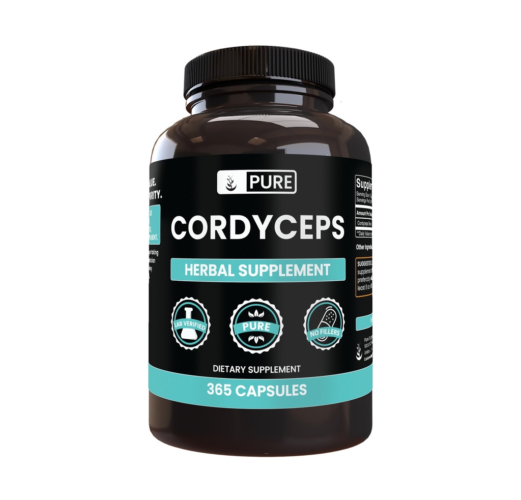 Pure Original Ingredients Cordyceps, No Magnesium or Rice Fillers, 365 Capsules