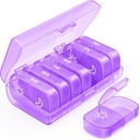 AUVON XL Ugentlig Pill Organizer 2 gange om dagen, AM PM Pill Case med One- Side Stor Åbning for nem at bruge, Pill Box 7 Day Travel Medicin Organizer for Medicin, Vitaminer, Fiskeolier, Kosttilskud