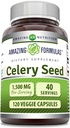 Amazing Formulas Sellery Seed Extract Supplement: 124; 1500 Mg pr Servering: 124; 120 Veggie Kapsler: 124; Non- Gmo: 124; Gluten- Gratis; 124; Fremstillet i USA