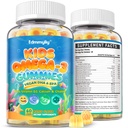 Kids Omega 3 Gummies - Algae Omega3 with Choline, Lutein, Vitamin D3 B12, Calcium, Zinc for Kids Brain Development, Eye, Energy & Immune Support - Daily Omega 3 Gummy - Sugar-Free & No Fish Taste