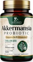 Akermansia Probiotisk tillæg for kvinder & mænd, Akermansia Muciniphila GLP 1 Probiotika med Prebiotic, 2 milliarder AFU, Natural fordøjelsesmiddel, Gut Health, & GLP 1 produktionsstøtte, 60 kapsler