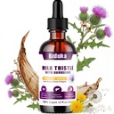 Milk Thistle Liquid Drops with Dandelion, Artichoke, 10 in 1, 80% Silymarin, 98% High Absorption 2Fl Oz