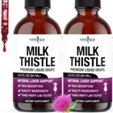 Milk Thistle Liquid Drops – All Natural Milk Thistle Extract with Silymarin – High Absorption – Non-GMO, Gluten-Free – 4 oz
