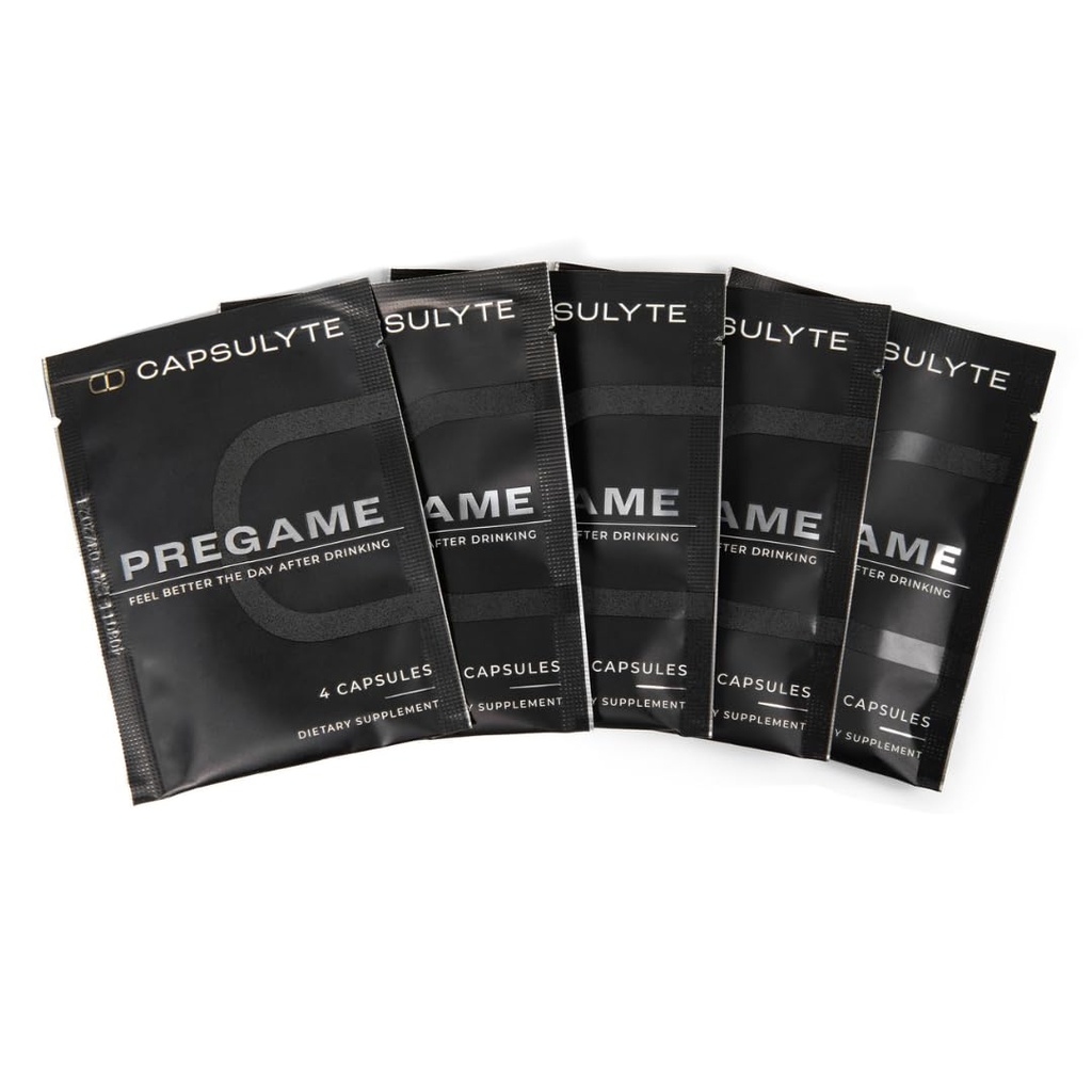 Pregame | Prevent Feeling Awful After Drinking | Alcohol Aid and Liver Health | Doctor Formulated | DHM, N-Acetyl Cysteine NAC, Milk Thistle (Trial Pack (20 Capsules))