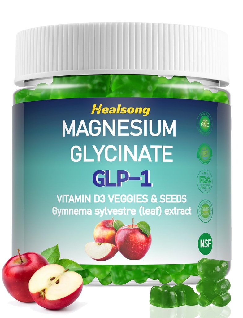 Magnesium Glycinat Gummies 400mg Kosttilskud med Magnesiummalat & Taurat