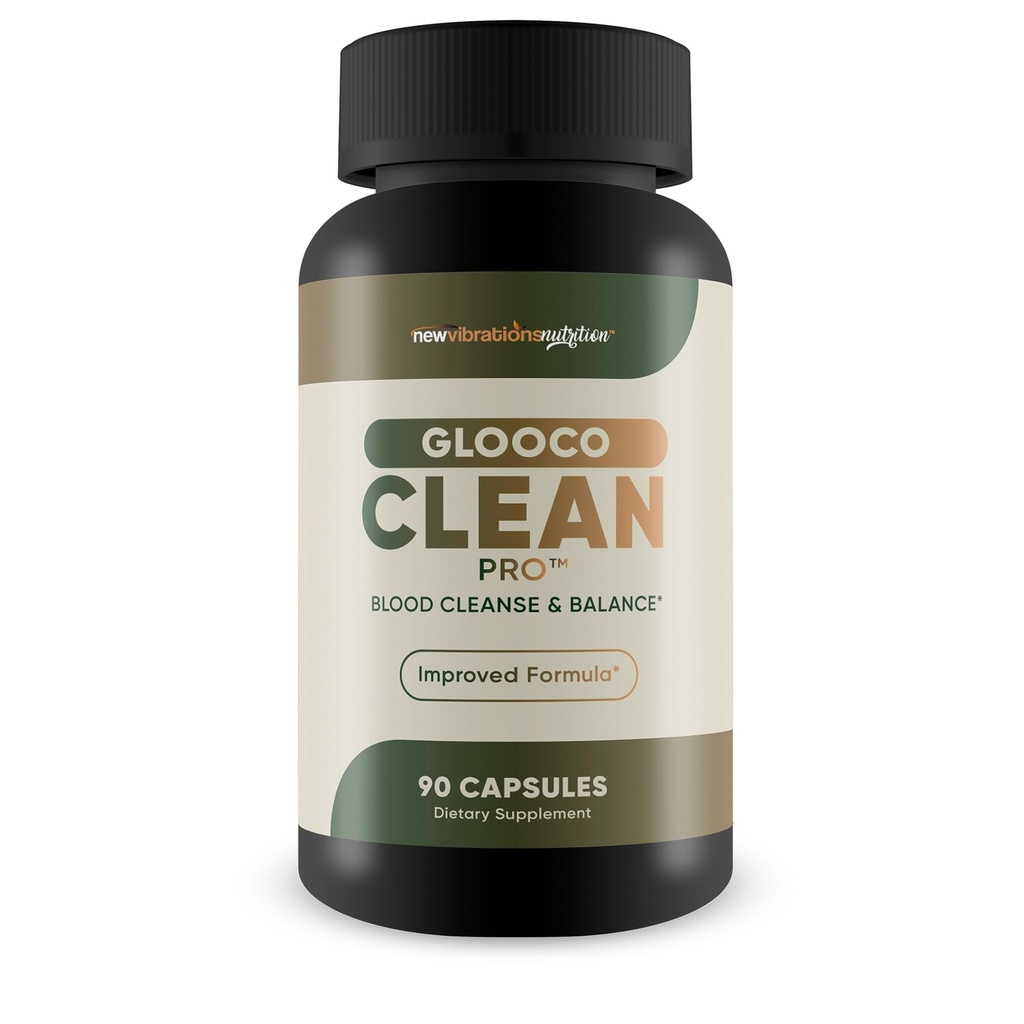 Glooco Clean Pro - Our Best Blood Cleanse Blood Balance Plus Blood Support - Nerve Support Supplement - Sugar Cleanse Detox - Immune Detox Cleanse Pancreas Circulatory Health Supplements