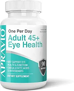 Voksen 45 + Eye Health Eye Vitaminer w / C-vitamin, E-vitamin, zink, kobber, & Omega-3 fedtsyrer til Vision Sundhed & Øjenbeskyttelse, 90 bløddele