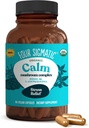 Fire Sigmatic Calm Capsules Measures 124; Vegansk Stress Relief supplement til fremme af positiv mood med Organic Ashwagandha Powder, Organic Reishi Mushroom, Tulsi (Holy Basil Extract), Vitamin B6 Measures 124; 30 Serveringer
