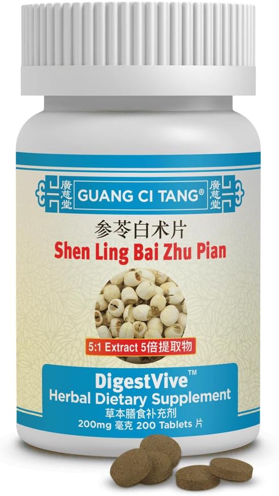 Shen Ling Bai Zhu Pian, 200 200 mg tabletter - pakning med 2 Y