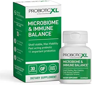 OmegaXL ProbioticXL - Probiotisk & Prebiotisk, Hylde Stabil - Blend 11 Stammer - Fremme sund Gut Flora vækst, 12,5 Billion CFU - Non-GMO, Gluten- Free - 30 Veggie Caps