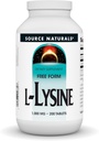 Kilde Naturals L- Lysin Free Form, 1000 mg - Aminosyretilskud Understøtter energidannelse & kollagen - 200 tabletter
