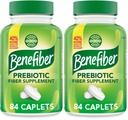 Benefiber Prebiotic Fiber Supplement Caplets,84 Count (Pack of 2)