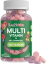 Yumvs Kids Multivitamin med jern & mineraler Chewable Tablets - Grape & Berry Flavor Vitaminer til Toddlers & Børn Alder 2 + - Daglig Multivitamin til immunforsvar - Kosher, Non- GMO - 120 Chewables