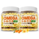 Omega 3-6-7-9 Gummies, Organic Sea Buckthorn Oil 1200MG & Flaxseed Oil 500MG, Vegan Omega 7 Supplement w/Vitamin A, C, E, Fatty Acids, No Fish Taste, Supports Skin, Eye, Immune, Brain Health, 120 Cts