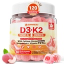 Vitamin D3 K2 Fyldt Gummies 5000IE / 10. 000 IE med 500 mg Calcium + K2 (MK- 7) 200mcg, Magnesium, Vitamin C & Zink, Ekstra Styrke - Ultimate Absorbency for Bones Muskler Tænder, Vegan -- pakke med 2
