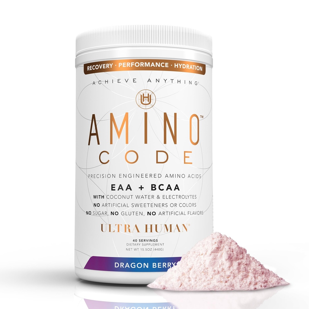 Ultra Human Amino Code Note 124; Essential Aminosyrer + BCAAs + kokos vand elektrolyter