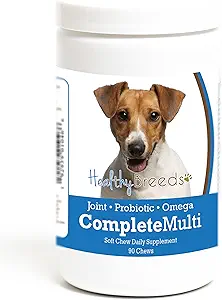 Sunde racer Jack Russell Terrier Alle i én Multivitamin Soft Chew 90 Greve