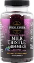 Bucklebury Sugar- Free Milk Thistle Gummies 1000mg med Natural Blueberry Flavor - Vegan, Gluten- Free, Non- GMO Natural Milk Thistle Supplement til leversundhed, Immunitet & antioxidant Support -60 Greve