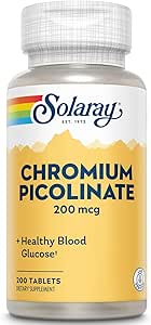 Solaray Chrom Picolinate Tablets, 200 mcg