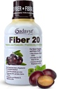 Fiber 20 - High Fiber Supplement for Women & Men, 20g Liquid Soluble Fiber/Serving, Prebiotic & Postbiotic Complex + Vitamins A, D3, E & Magnesium, Gut Health, Digestive Health, 16 fl oz