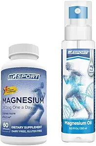 Magnesium høj Absorption supplement og olie spray understøtter muskelfunktion, Sore Muskler, ben kramper og inddrivelse