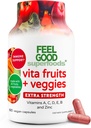 FeelGood Superfoods 1000mg immunsupportkapsler Lavet med 25 økologiske frugter og grøntsager, Stærk Immunitet boostere med vitaminer A, C, D3 og zink, 60 Greve
