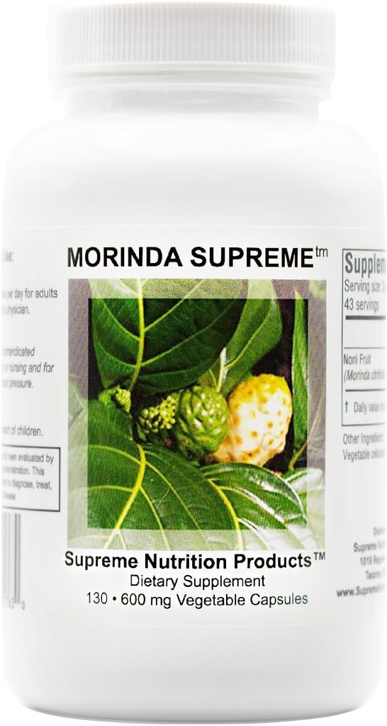Supreme Nutrition Morinda Supreme, 130 Hele Noni frugtkapsler